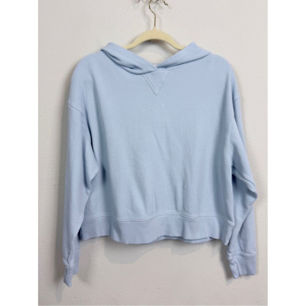 Haven Well Within Organic Light Blue Waffle Knit Hoodie L